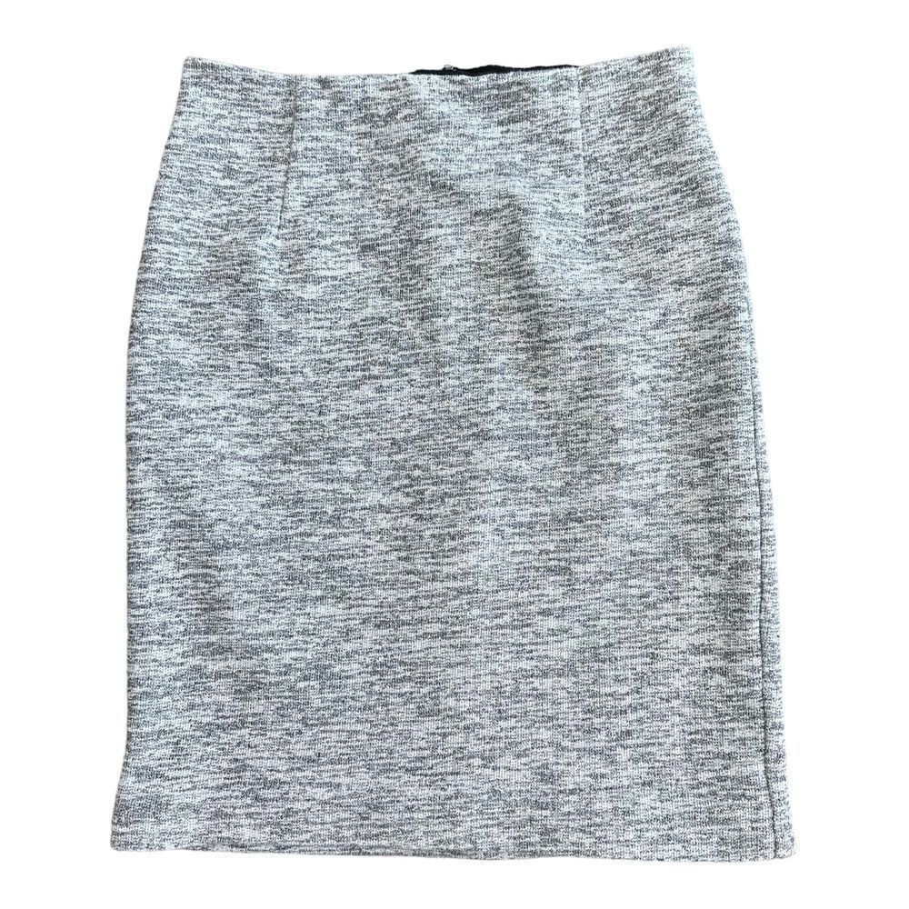 Tibi New York Womens Pencil Skirt Mini Gray Heathered French Terry 2